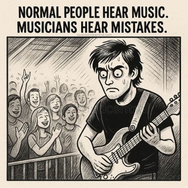 Musicians hear mistakes