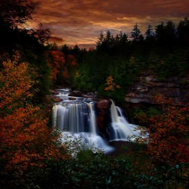 "Autumn Waterfall Sunset" by ForestWander.com is licensed under CC BY-SA 2.0.