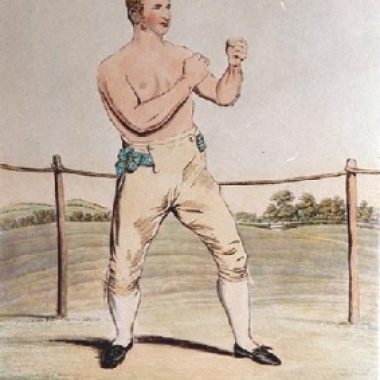 Portrait du boxeur Tom Cribb, gravure (1842)